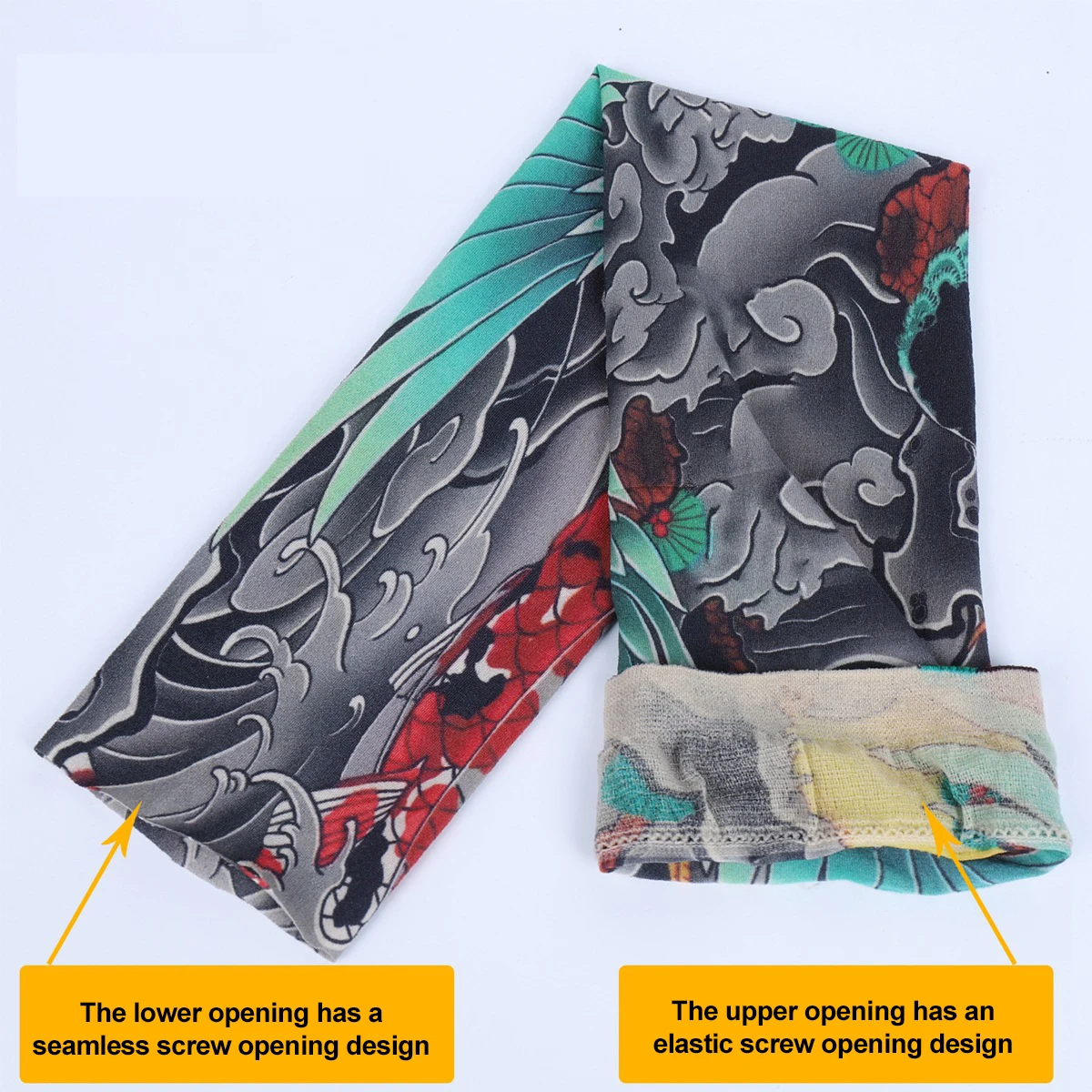 Sun Protection Tattoo Sleeve Cycling Cooling Summer Driving Seamless Arm Cover Men Ultra-Thin Breathable Elastic Arm Sleeve