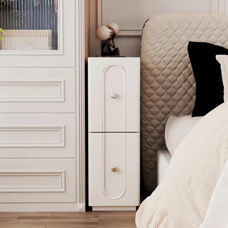 طاولة بجانب السرير ضيقة جدًا، بسيطة وحديثة، غرفة نوم منزلية صغيرة للأطفال، المشاهير على الإنترنت، ضوء إبداعي فاخر، إحساس عالي 2025 ن #3