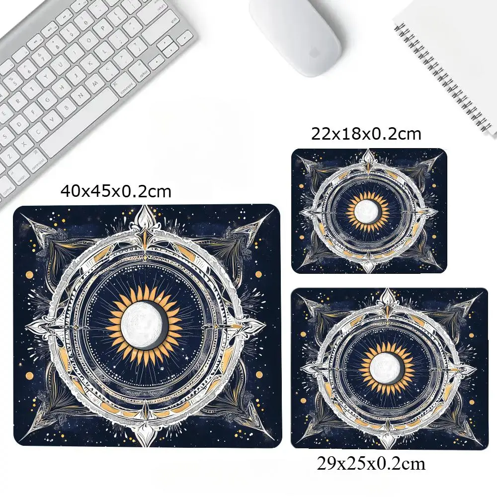 Moon Astrology Mouse Pad Gamer Computer Keyboard Mat 45*40 Square Gaming Office Accessories Rug Mousepad PC Keyboard Table Mats