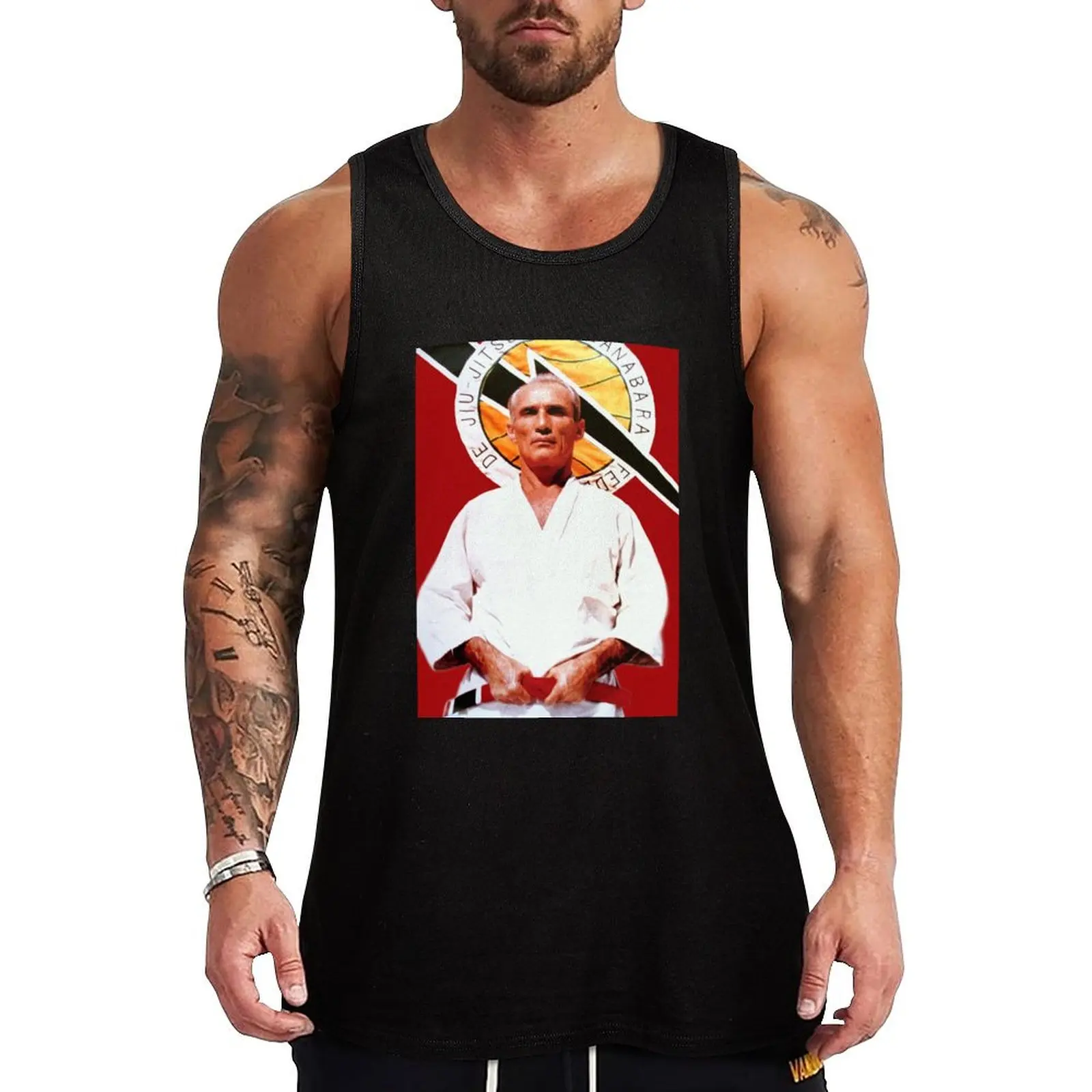 

Helio Gracie - Famed Brazilian Jiu-jitsu Grandmaster Tank Top Working vest t-shirts for Men's gym