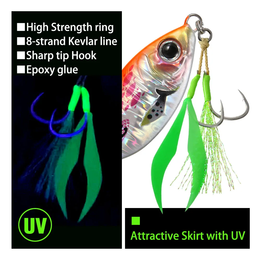 Metal Jig Fishing Lure Slow pitch Jig Leaf 15G 25G 35G Shore Cast Jigging Spoon Bass Fishing Bait Trout Saltwater Jigging Lures