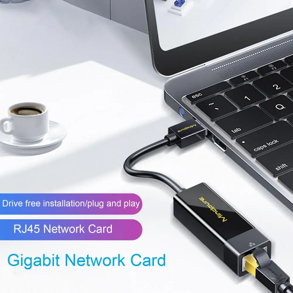 Network Card Universal Fast Transfer Anti-inference Low Latency LED Working Indicator Internet Connection Driver Free Type-C USB