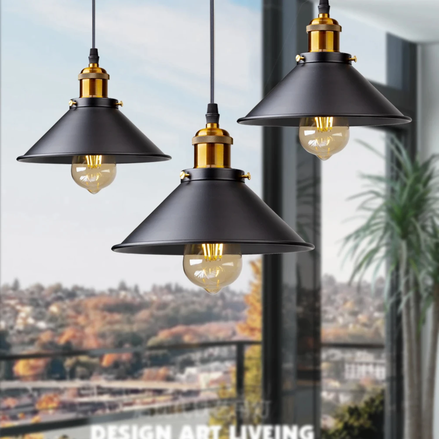 

New on to your decor. Featuring a beautiful antique bronze finish, this Vintage Retro Russian Loft Pendant Lamp exudes a classic