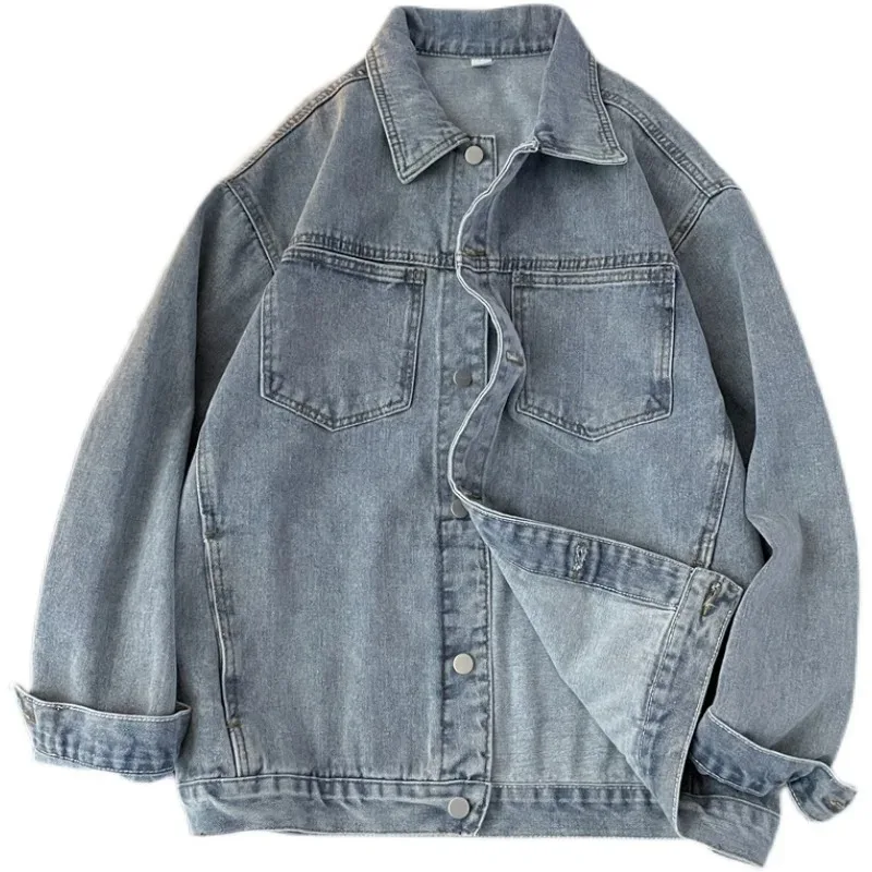 

Джинсовый джинсовый джинсовый джинт в американском стиле High Street в стиле ретро, мужская весенне-осенняя рабочая одежда, свободный корейский модный повседневный джгут