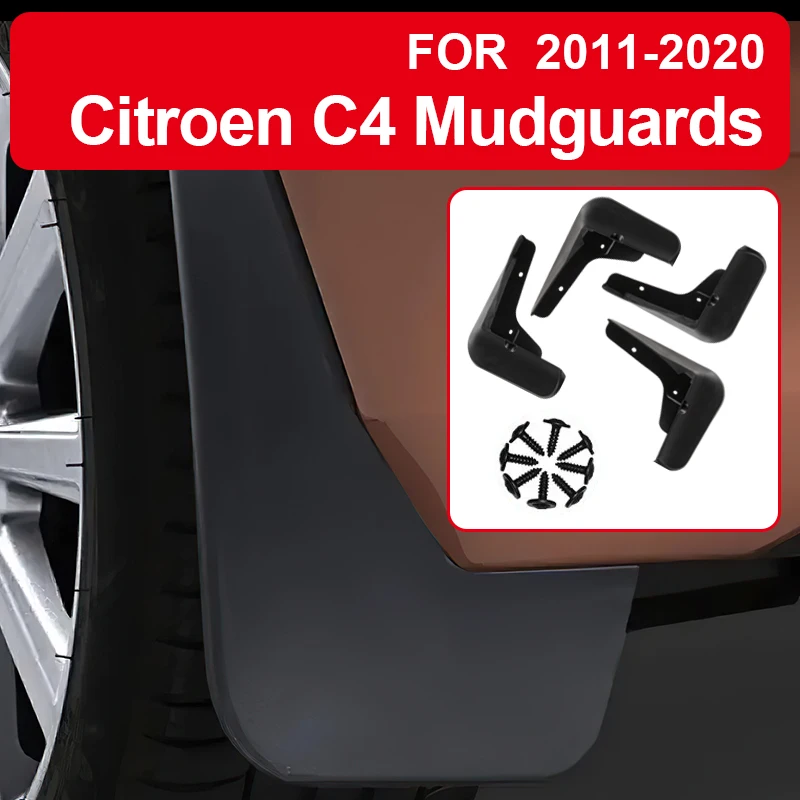 Soft Mud For Citroen C3 C4 C5X 2011-2024 Accessories TPE Mudguards Original Design Fender Anti-Snow Anti-Sand Guard Protector