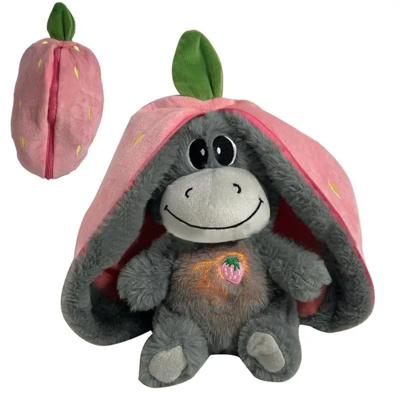 

Breathing Plush Animal Stress Relief Sleeping Plush Donkeys Sleeping Animal Donkeys With Music Lights Realistic Breathing Plush