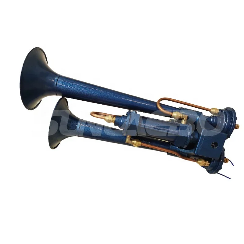 

2025High Quality Two Trumpets Blue Truck Air Horn 24V