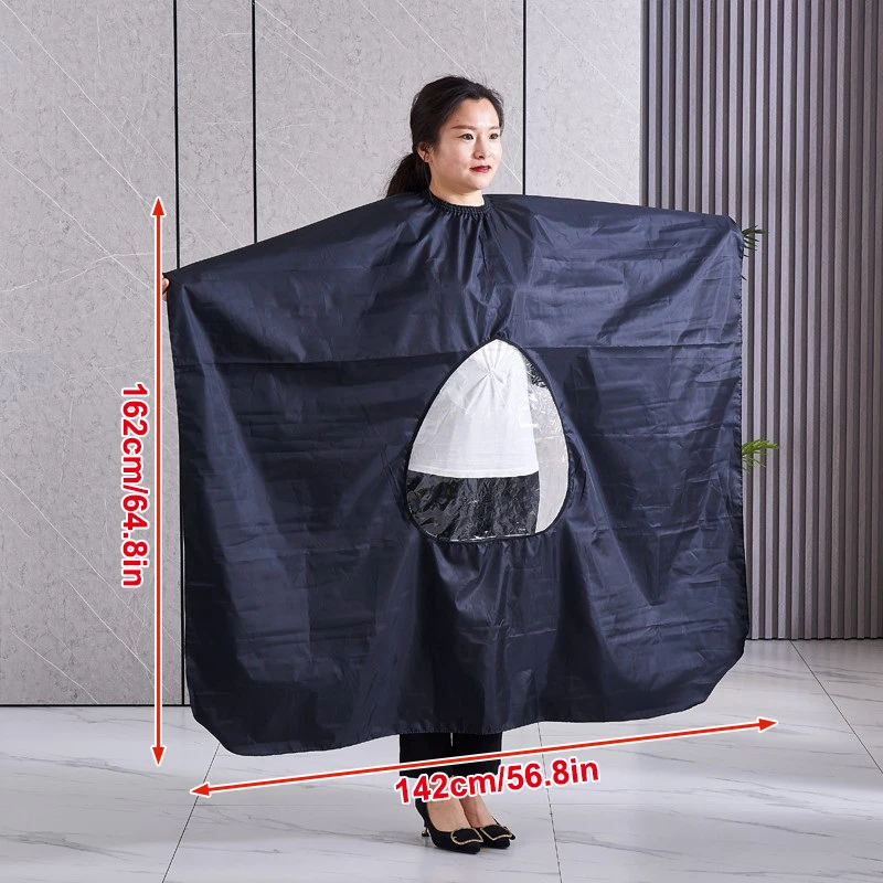 Salon Barber Hairdressing Cape With Transparent Window Haircut Shave Cloak Apron Professional Barber Shop Styling Tool view 6