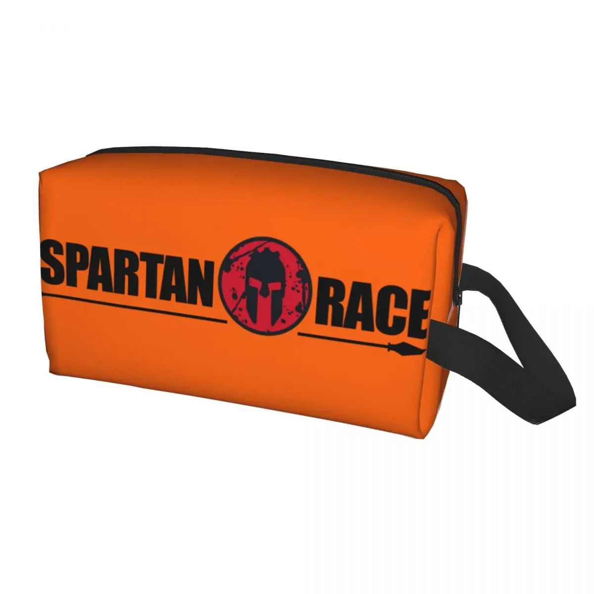 Custom Travel Sparta Spirit Spartan Race Toiletry Bag Kawaii Cosmetic Makeup Organizer Women Beauty Storage Dopp Kit Box