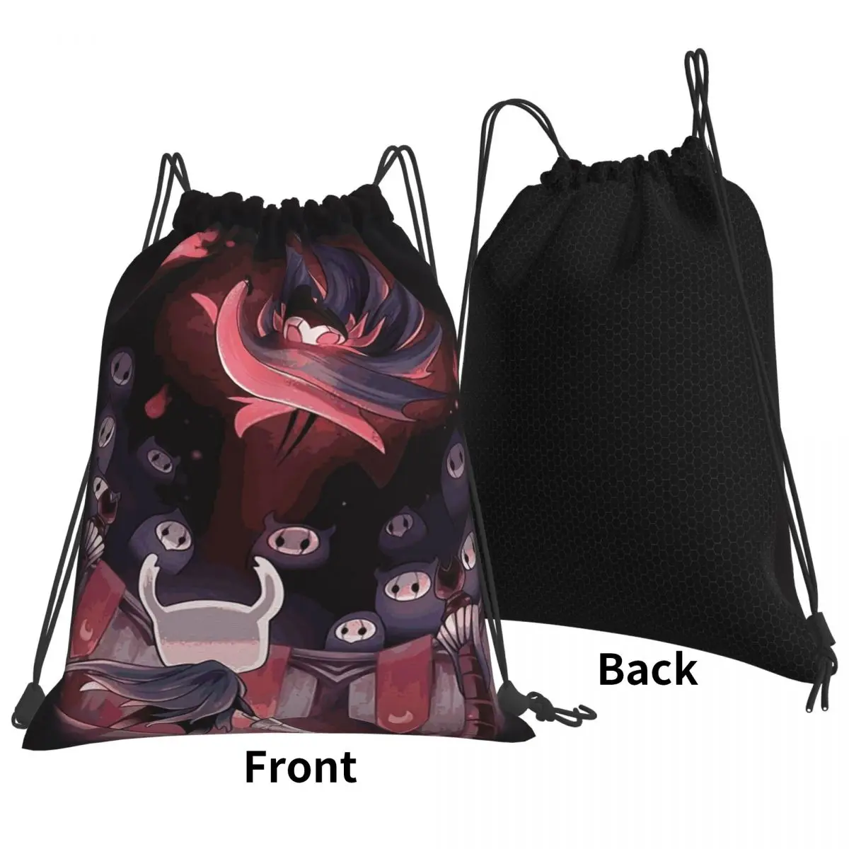 Hollow Knight Backpacks Casual Drawstring Bags Storage Bag Book Bags for Travel Students