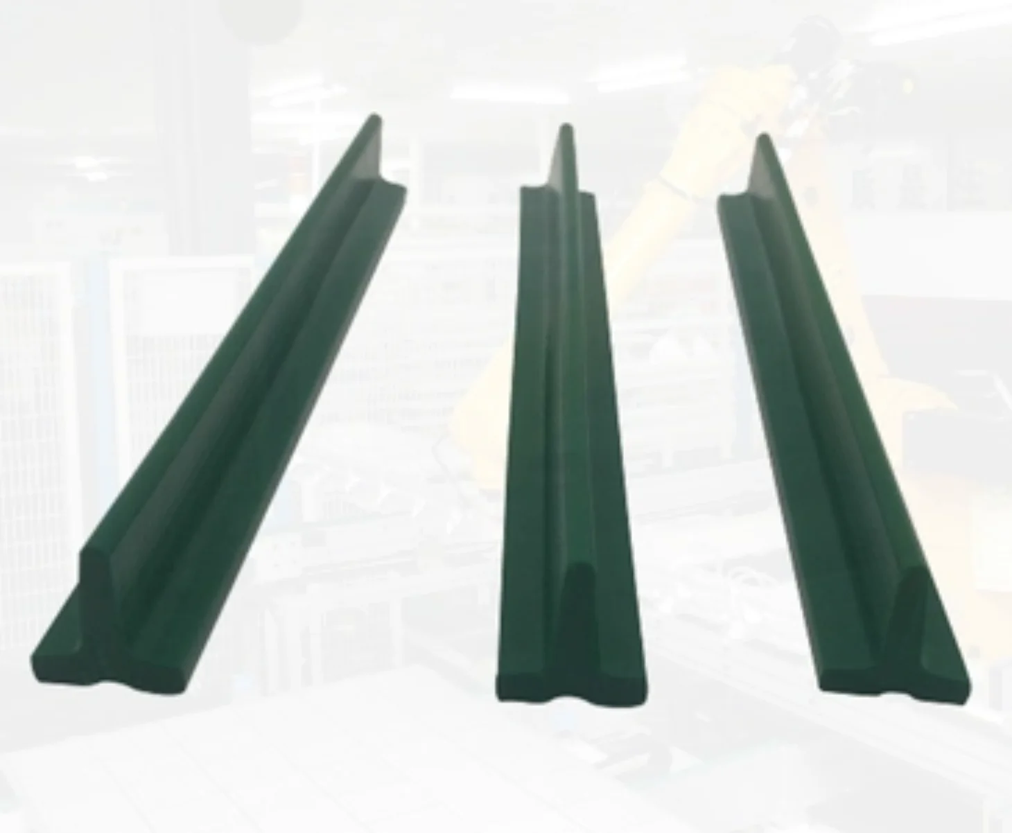 1Meters H:40mm PVC Green T-shaped Cleats Baffle Conveyor Belt Parts