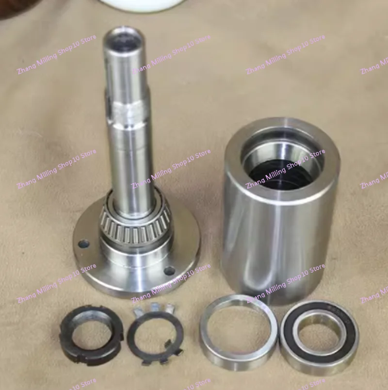 100/125/Lathe Spindle, High-speed Spindle, Lathe Head Assembly, with Flange, Spindle and Flange Tapered Bearings