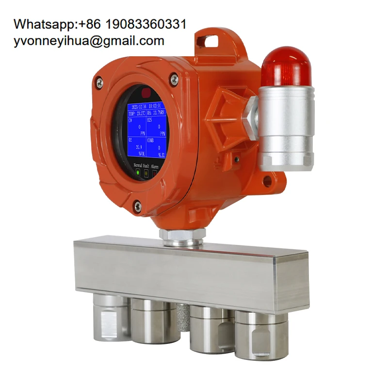 

GTQ-YA-C100FT Fixed Wall Mountain Multi Gas Detector 4 In 1 Gases With Multi Alarm Mode High Quality Sensitive Sensors