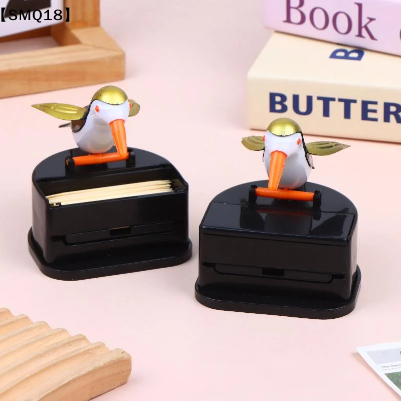Cartoon Hummingbird Automatic -up Toothpick Dispenser Food Safe ABS Toothpick Holder for Wedding Banquet Table Use