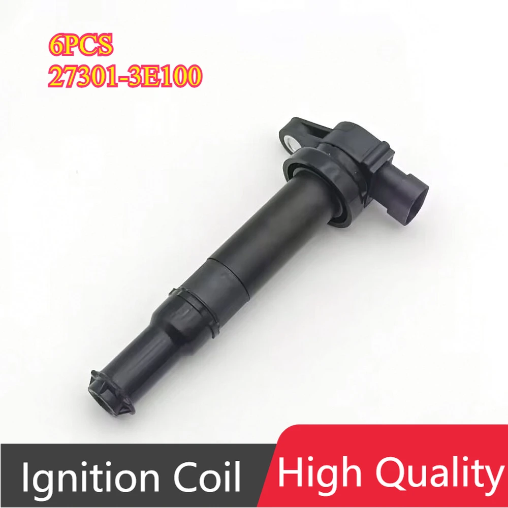 

6Pcs 27301-3E100 273013E100 27301 3E100 5C1782 Ignition Coil for Hyundai Santa Fe V6 2.7L 2007-2008 Kia Optima 2006-2010