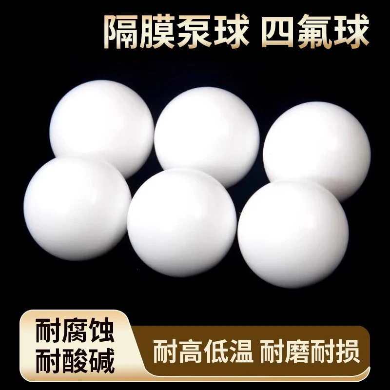 White PTFE Ball 3-70mm Corrosion-Resistant Sealed Plastic Diaphragm Pump F4 Ball