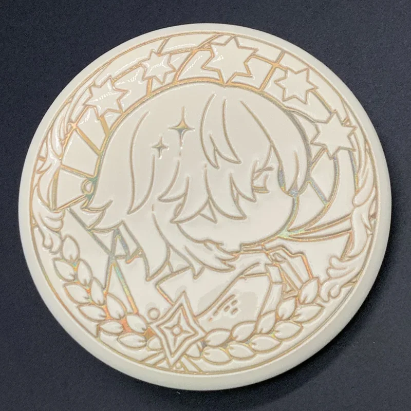 

Anime Honkai: Star Rail Aventurine Cosplay Relief Cartoon Badge Laser Ambitus