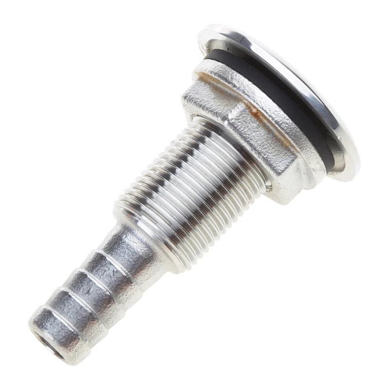 Bilge Straight Thru-Hull Fitting Connector 316 Stainless Steel Boat Marine Drain Vent Yacht Water Outlet Port