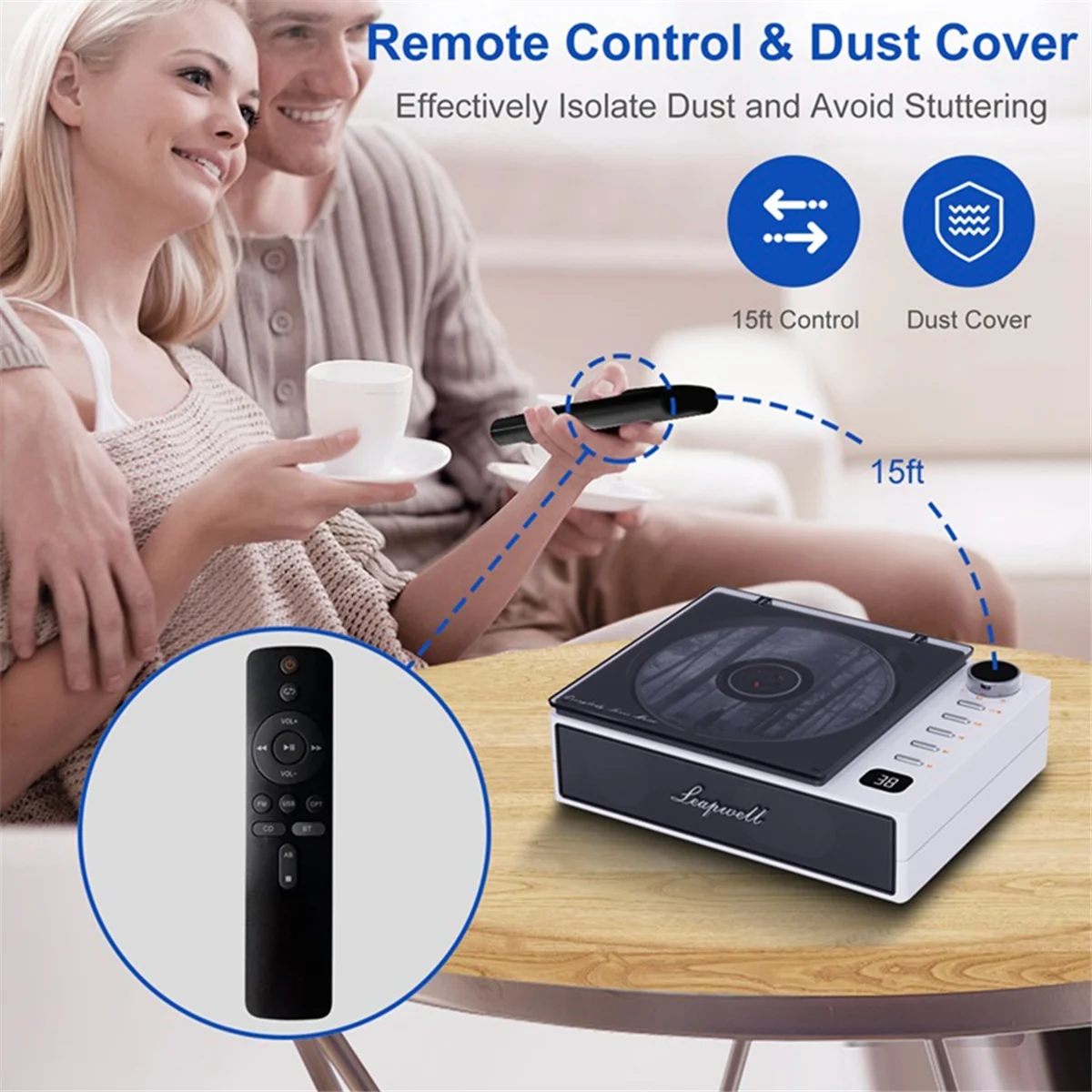 

Portable Cd Player Wireless Bluetooth Speakers FM Radio Walkman Music Album Player Home CD Machine English AB Repeater HYP