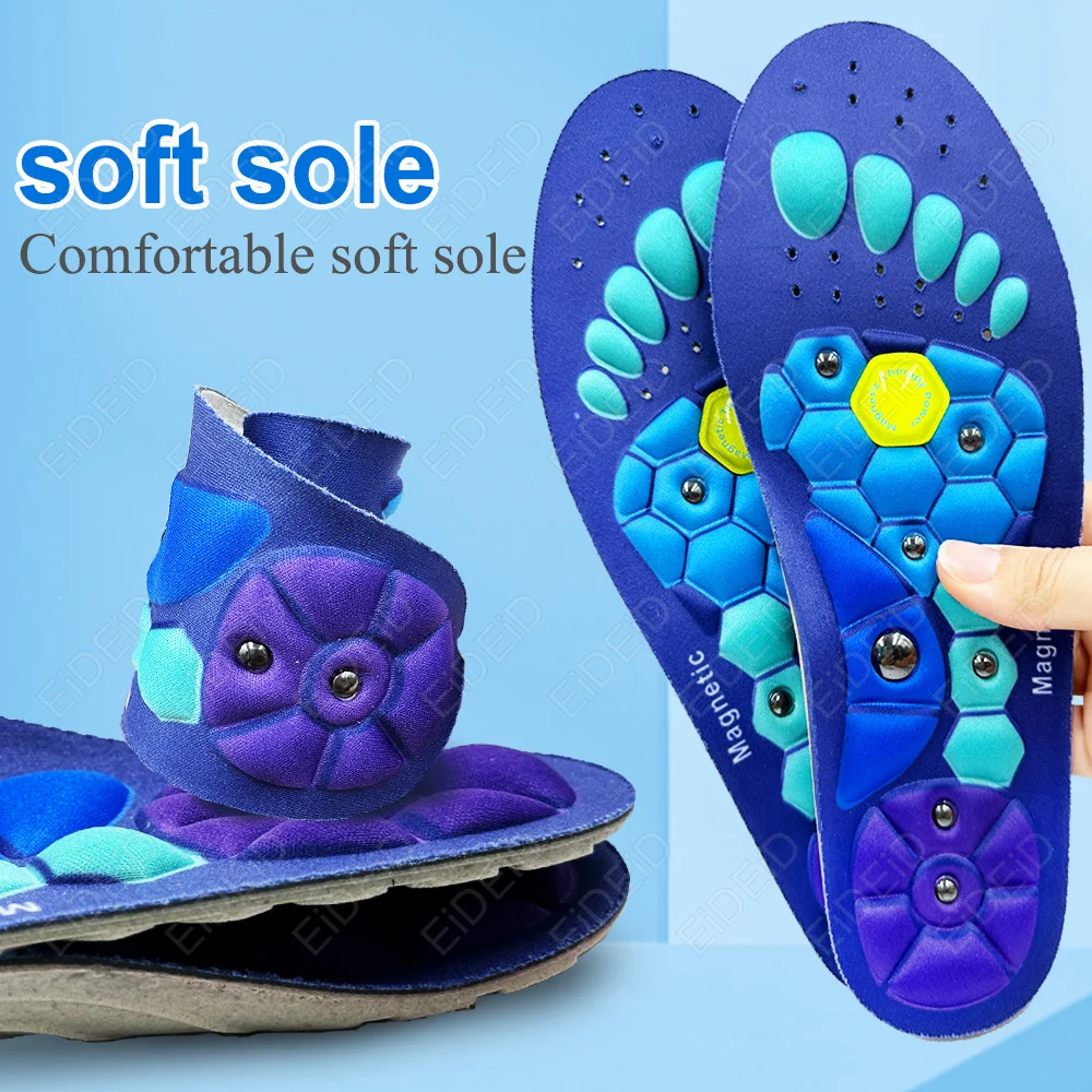 Massage Enhanced Magnetic Therapy Insole Running Sports Shock-absorbing Shoe Accessories Point Therapy Feet Body Detox Insert