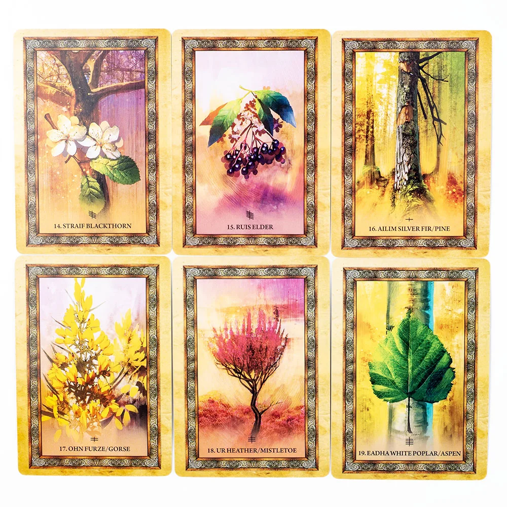 Celtic Tree Oracle Cards 25Pcs Tarot Deck Full English Version For Girl Board Games