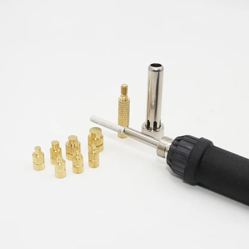Wärme schmelze insatz Mutter Eisens pitze m2 m3 m4 m5 m6 m8 Messing Heiß schmelz mutter Werkzeug eingebettetes Kit Wärme einführung DIY 3D-Drucker Kunststoff – Detail 4