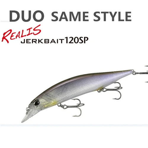 LURETV Japón importado DUO mismo estilo señuelo Mino REALIS JERKBAIT 120SP cebo para lubina flotador 17g