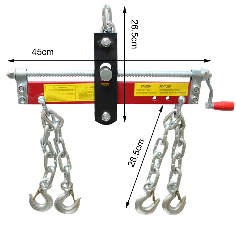 900KG Balance Frame for Automobile Load Leveler W/ Handle Engine Hanger Balancing Support Stand Motor Repair Tool Crane