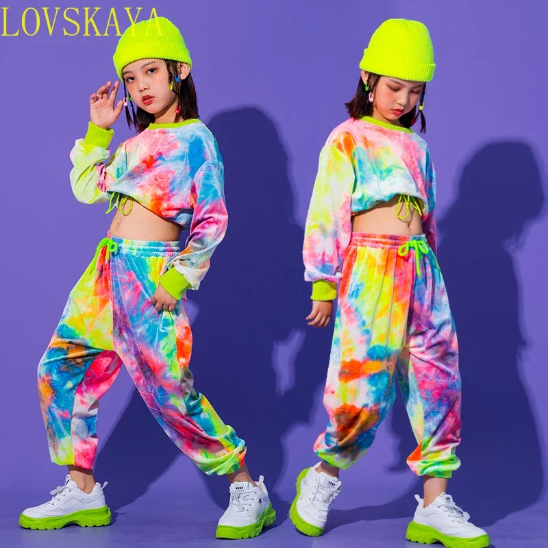 

New hip-hop clothing, multi-color sportswear, girls' casual pants, dance hall costumes, stage costumes, jazz dance costumes