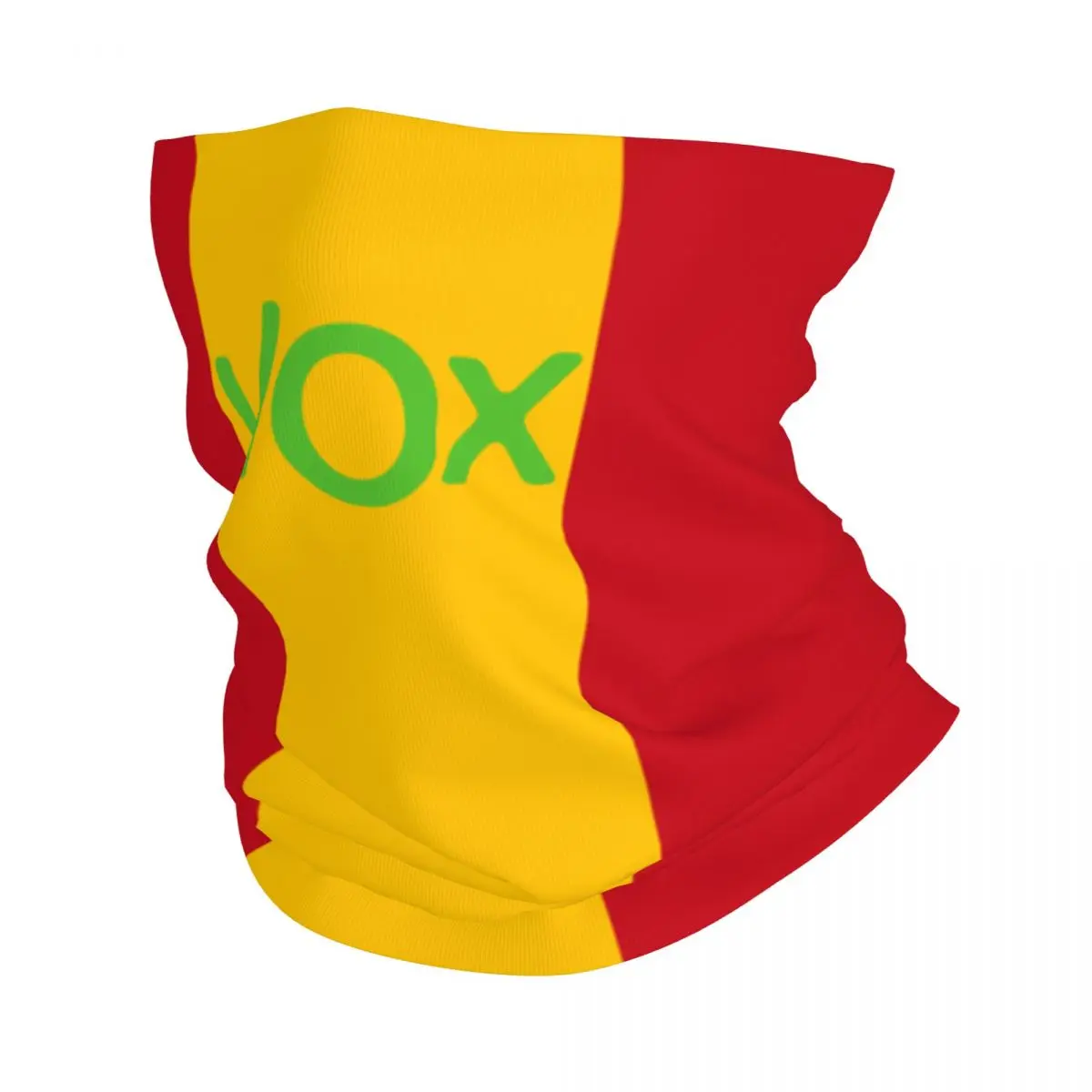 Custom Espana Vox Logo Winter Headband Neck Warmer Hiking Hunting Tube Scarf Spain Political Party Spanish Face Bandana Gaiter