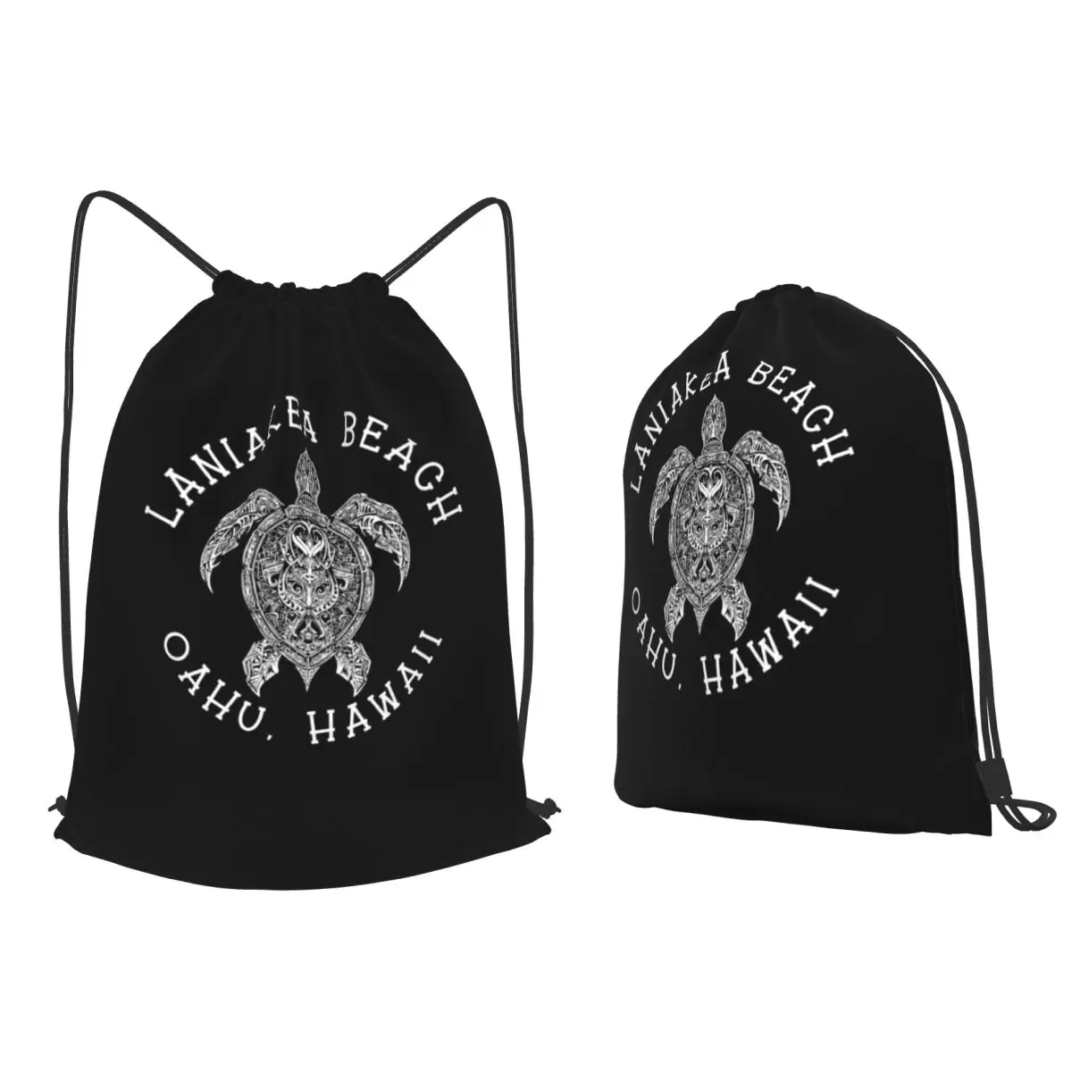 Laniakea Beach - Hawaii Backpacks Multi-function Drawstring Bundle Pocket Sports Bag Book Bags for Man Woman School
