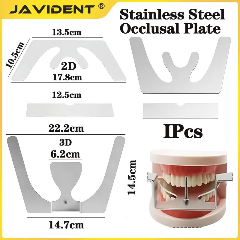1Pc Dental Orthodontic 2D/3D Occlusal Plane Plate Maxillary Casting Jaw Teeth Mouth Guard Position Autoclavable Dentist Tools