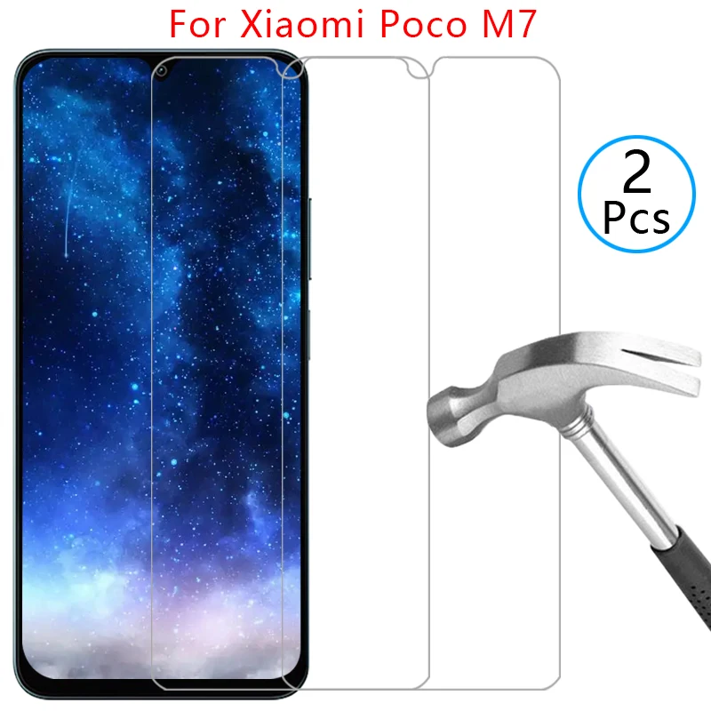 واقي شاشة من الزجاج المقسى لهاتف شاومي بوكو m7 على pocom7 m 7 7m 4g 5g فيلم الهاتف glas xiomi xaomi xiami poc pco