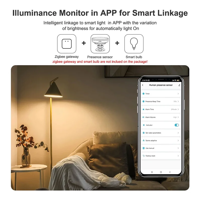 Zigbee 3.0 인간 존재 센서 사이렌 경보 모션 감지 기능이있는 24G 5V Mmwave 레이더 스마트 라이프 홈 오토메이션 DIY 내구성