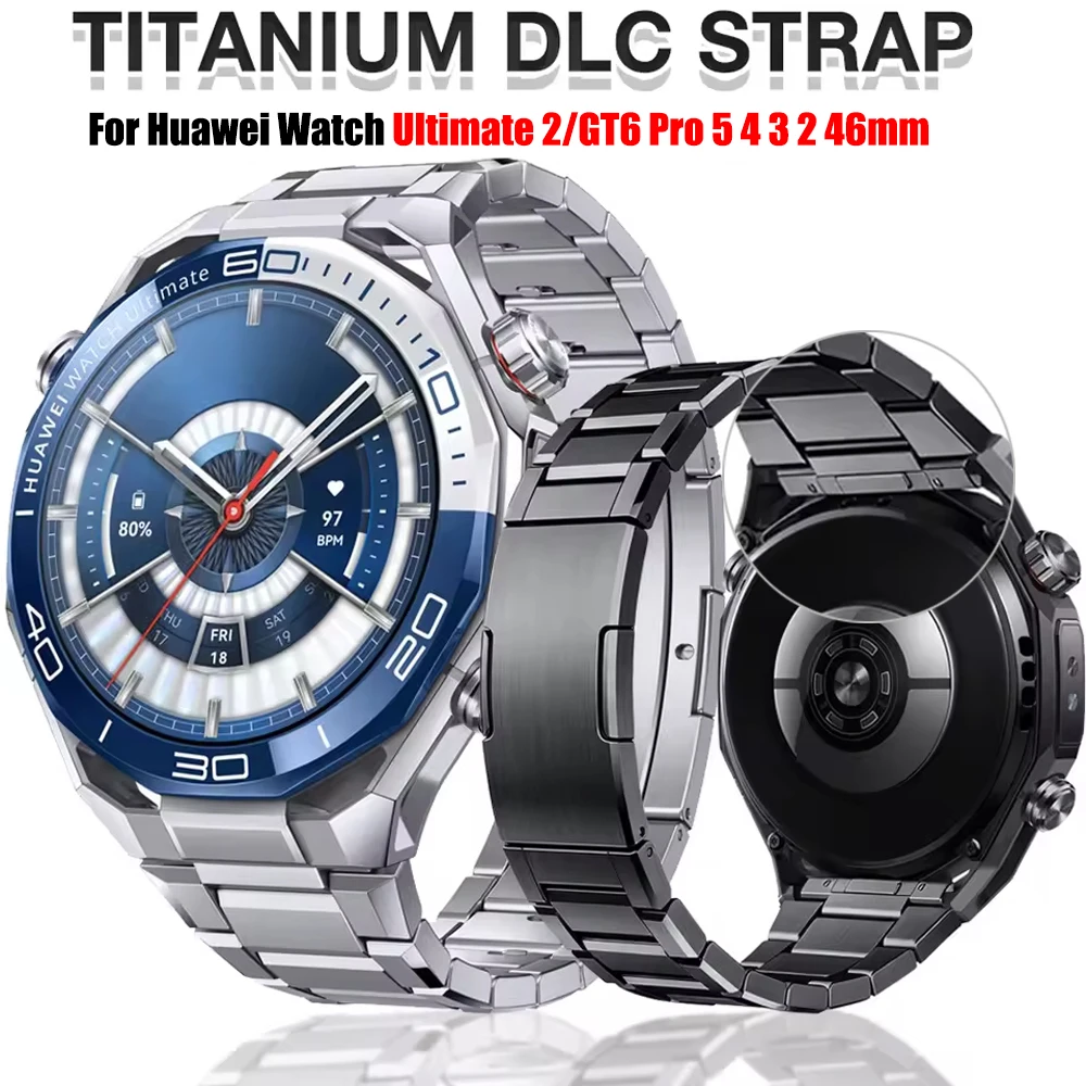 22mm Titanarmband für Huawei Watch Ultimate 2 Sportarmband für Huawei GT6 Pro/GT5/GT4/GT3/GT2/GT2e/GT Runner 2/Buds Herrenarmband