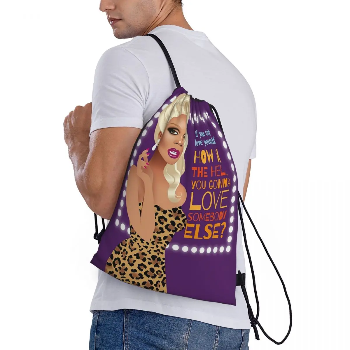 

Рюкзаки Drag Queen Royalty RuPaul's Drag Race Rupaul RPDR, сумки на шнурке, сумки для обуви, сумки для книг для мужчин, женщин, студентов