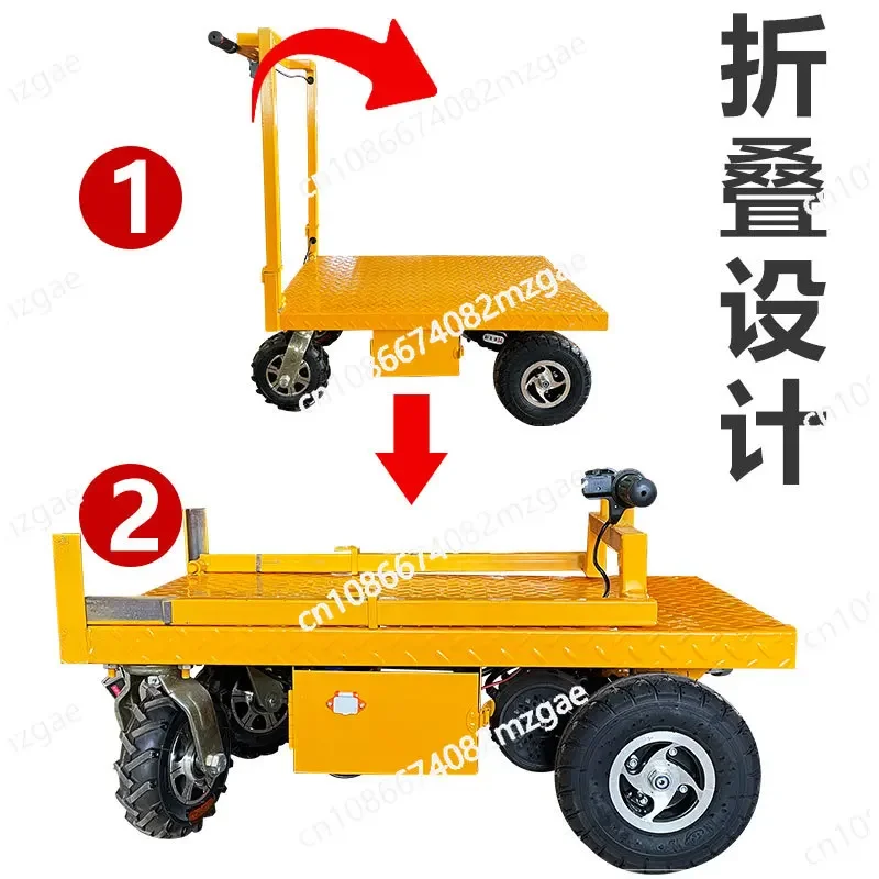 

Pull Tile Cart Haul Goods Folding Electric Trolley Pull Goods Small Truck Portable Trolley