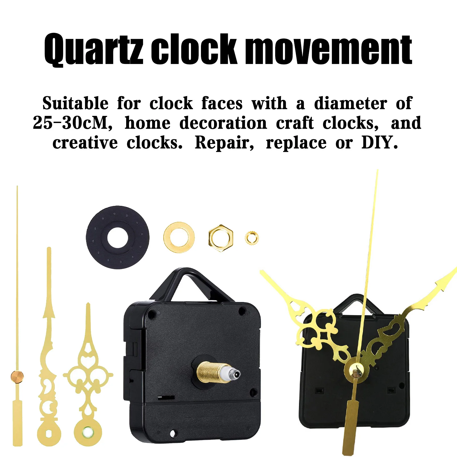 Quartz Wall Clock Movement Kit Exquisitely Crafted Tool with Durable Material Suitable for Replacing Broken Parts