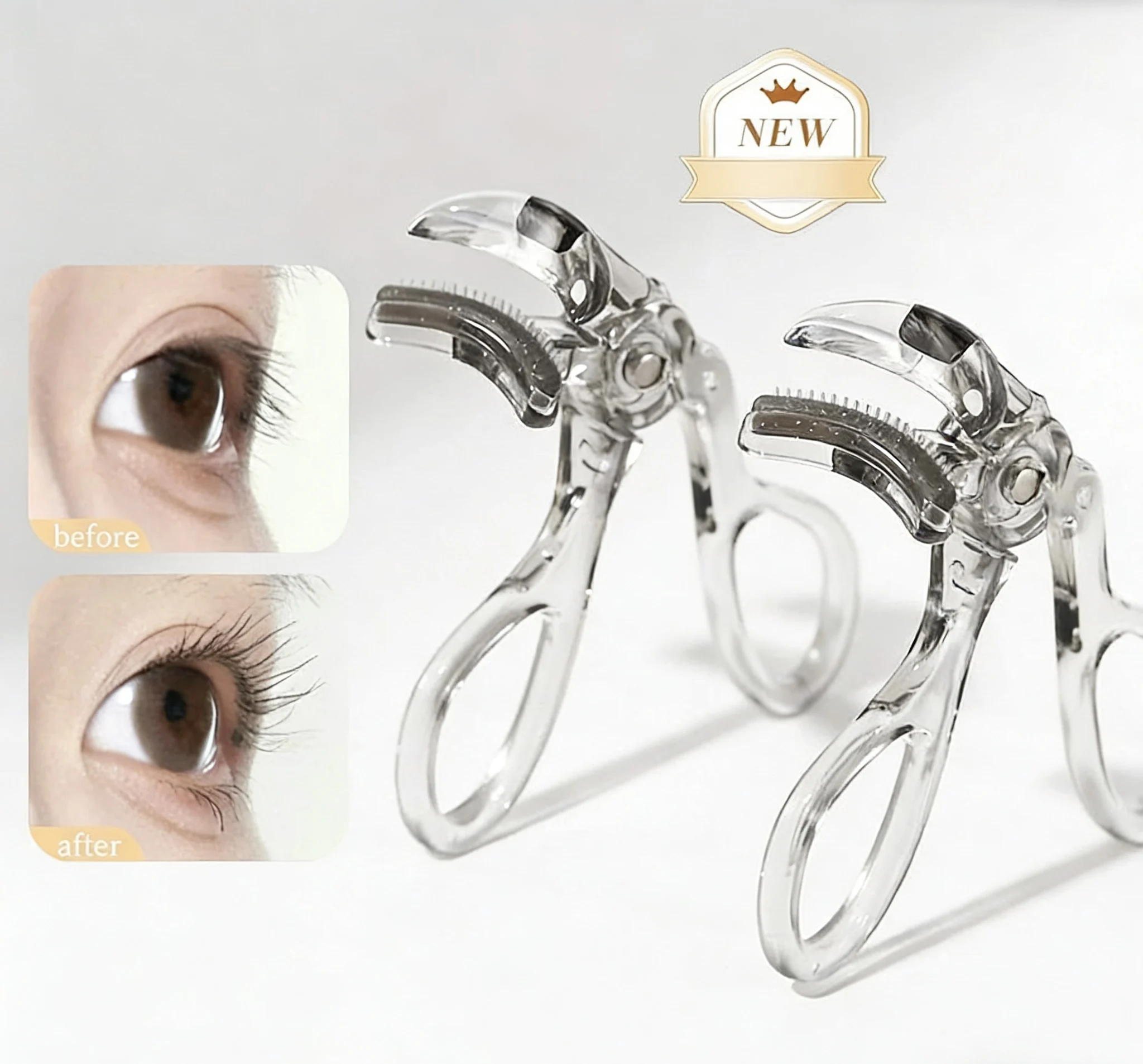 ที่ดัดขนตาแบบมืออาชีพ พกพาสะดวก มุมกว้าง 1/3 ชิ้น แบบคละ พร้อมที่ดัดขนตาแบบหนีบเดียว สำหรับดัดขนตาบางส่วน ติดทนนาน จัดทรงสวย