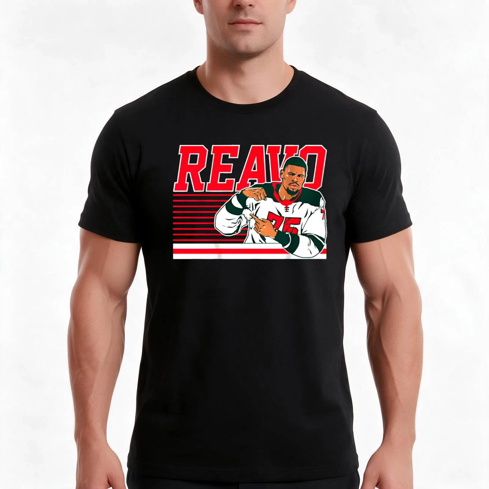 Ryan Reaves T-Shirt, Summer Casual Cotton Tee, Oversized Streetwear Tops, Vintage Graphic Print, Loose Fit Short Sleeve