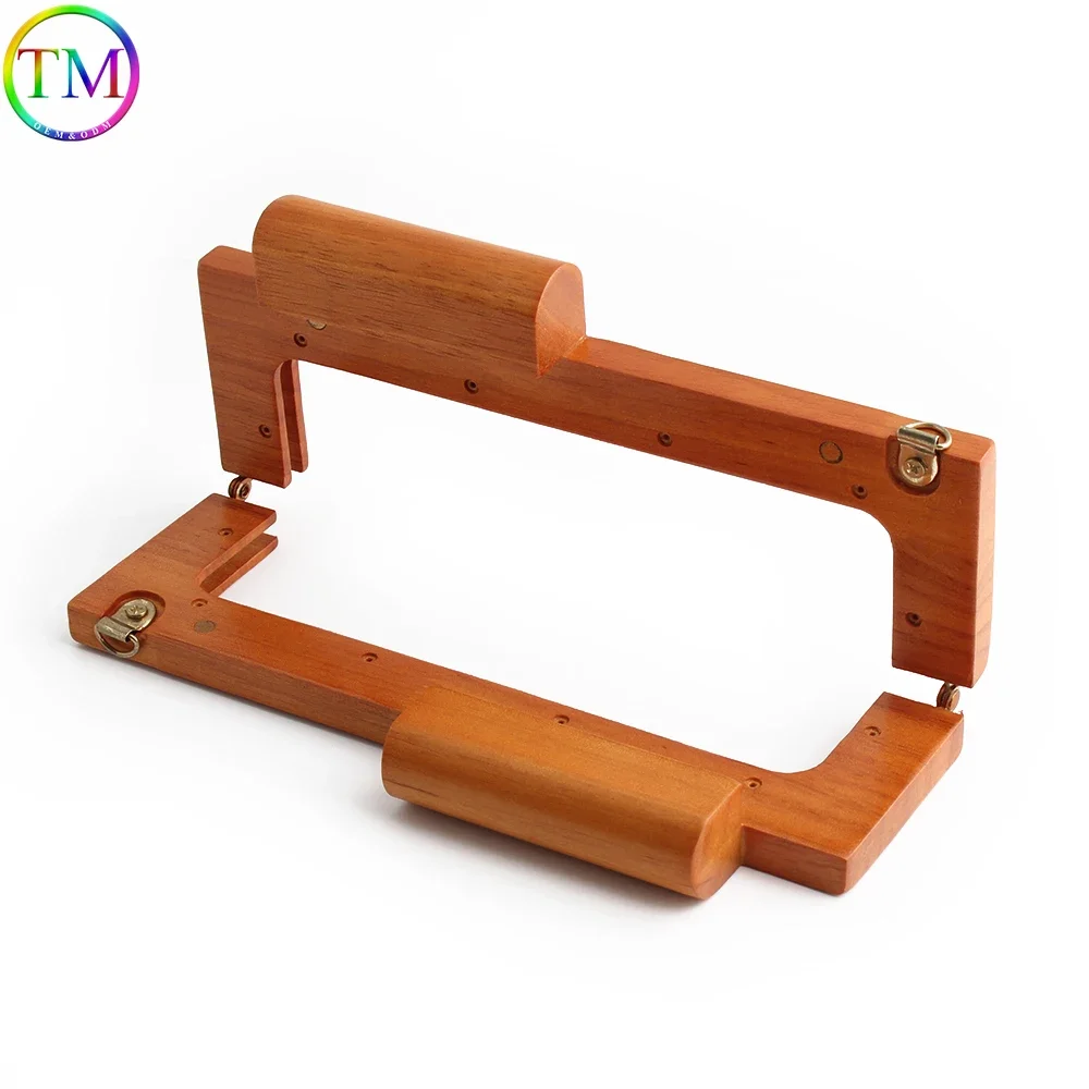 Marcos de madera maciza de 1 a 5 piezas, Asa cuadrada para bolso de mano, accesorios para piezas de monedero, 21,7 cm/27,5 cm