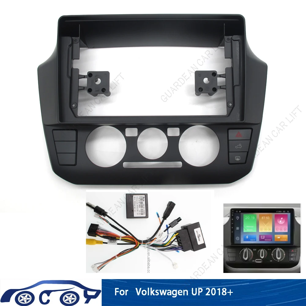 

9Inch For Volkswagen UP 2018+ Android Stereo Frame 2 Din Head Unit Panel Car Radio Fascias With cable canbus
