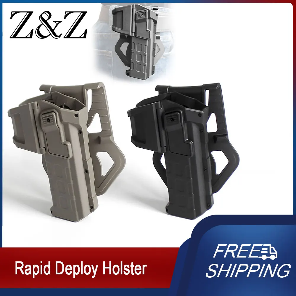 

Weapon Holster Moveable Holsters with Laser Light Flashlight Mounted Right Hand Waist Belt Tactical Accessories