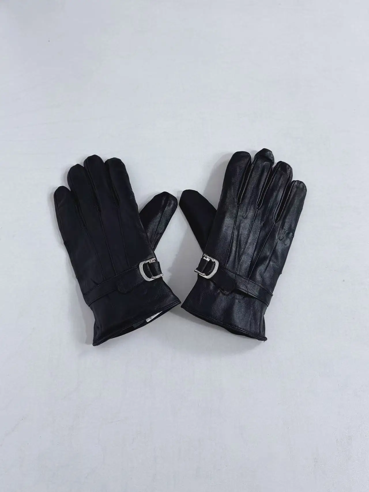 

Fashionable Warm Fleece Windproof Outdoor Commuting Genuine Sheepskin Fingered Gloves Women's Medium Thickness Five-Finger