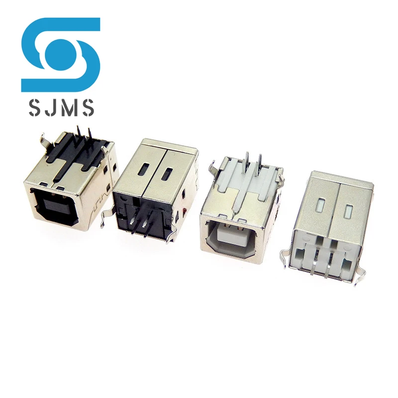 5PCS USB 2.0 BF Connector Socket Jack Female / Male Type B 90/180 Degree Connector PCB Mount Soldering Type D Printer Interface