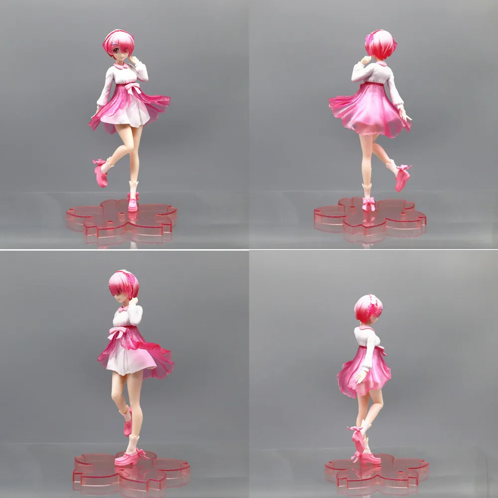 20CM Anime Re: Life In A Different World From Zero Figure Rem Ram Transparent Parts Night Fluorescent Action Figure Toy Gift