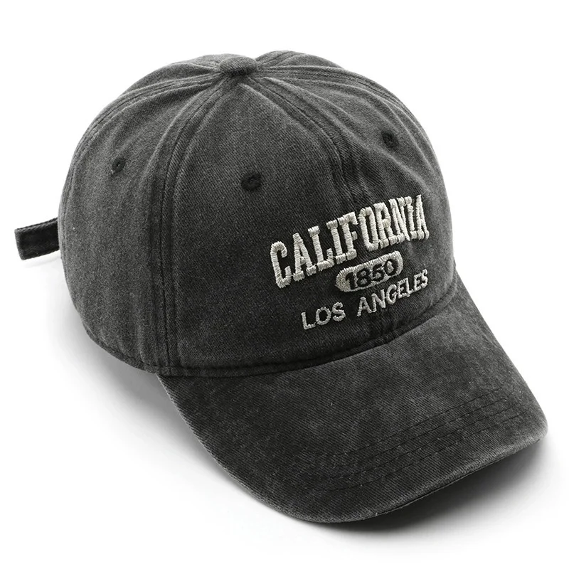 Modische, lässige Baseballkappe für Damen und Herren, Baumwolle, weiche Hüte, Unisex, Los Angeles-Stickerei, Snapback-Mütze, Wandern, Sonnenschutzkappen – Detail 4