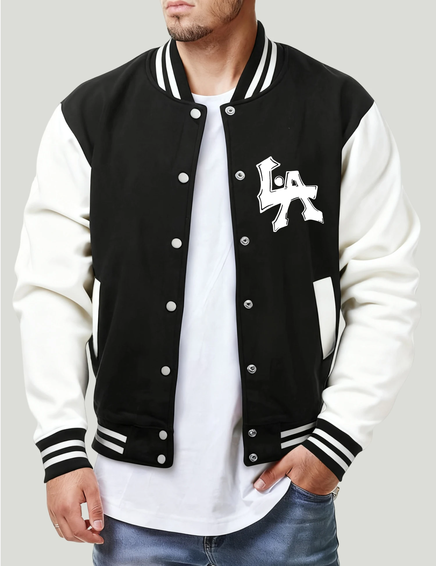 

Urban Art Alphabet Printing Jacket For Man Fashion Fleece Baseball Jersey Autumn Soft Streetwear Unisex Hip Hop Casual Clothing