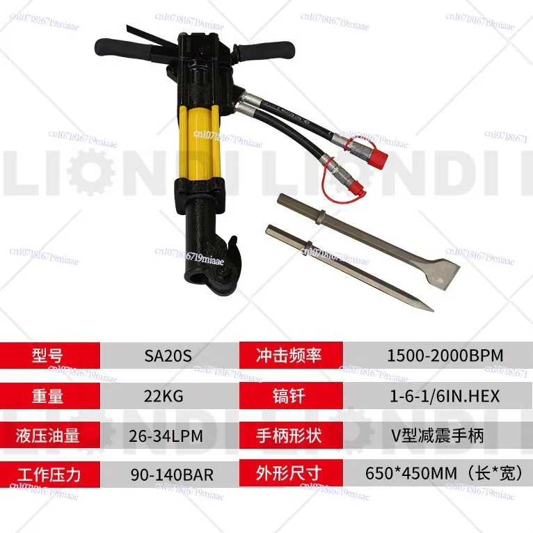 Hydraulic breaker for power station Small hand-held  breaker Handheld rock drill