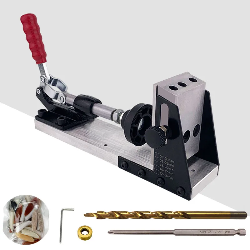 Pocket Hole Jig Woodworking Angle Locator Drill Guide Kit Enhanced WY